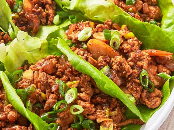 Chicken Lettuce Wraps Cooked in a Slow Cooker