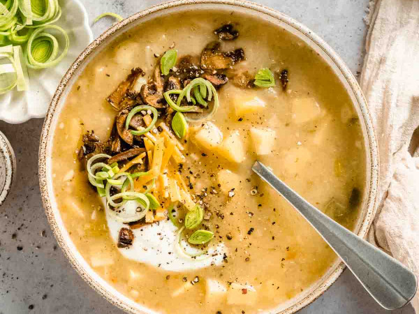 Smoky Flavored Vegetarian Potato Soup