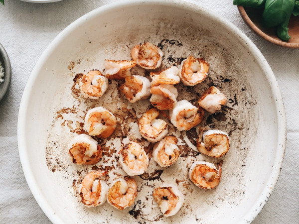 Saffron-Infused Creamy Shrimp with Gnocchi and Onions