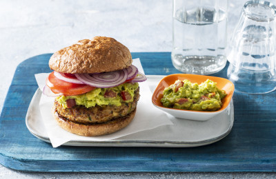 Guacamole-Infused Turkey Burger