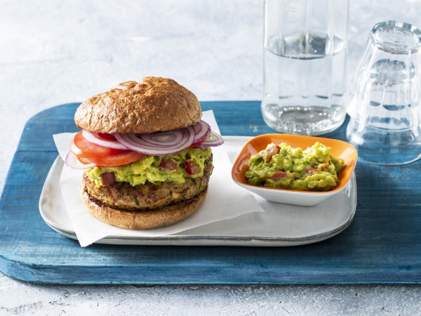 Guacamole-Infused Turkey Burger