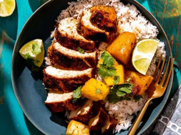 Pineapple and Jerk Chicken Pasta, Joel's Style