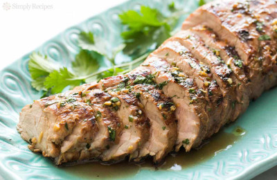 Pork Medallions in a Ginger-Apple Marinade