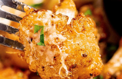Parmesan-Encrusted Roasted Cauliflower Florets