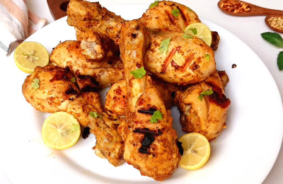 Charred Chicken Legs for Outdoor Cooking