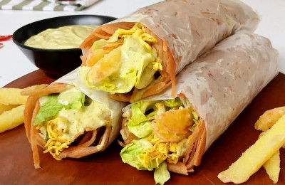 Chicken Wrap Filled with Shredded Meat