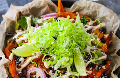 Savory Potato Nachos with a Mexican Twist