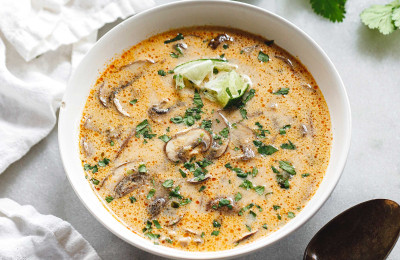 Coconut Mushroom Soup with Tamari