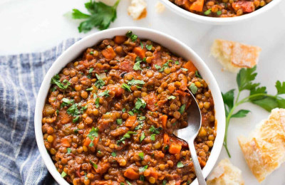 Jana's Quick Pressure Cooker Lentil and Ham Soup