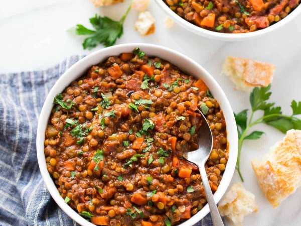 Jana's Quick Pressure Cooker Lentil and Ham Soup