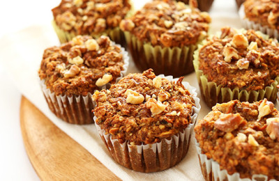 Spiced Muffins with Apple, Carrot, and Ginger