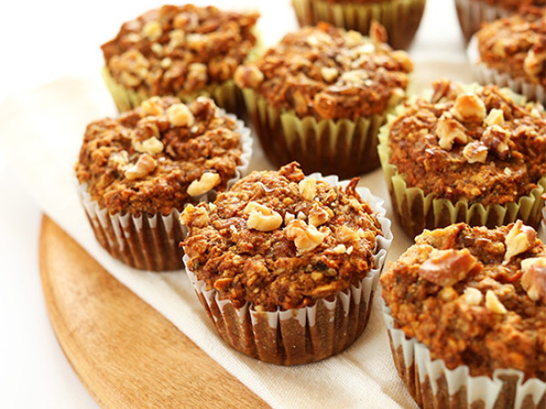 Spiced Muffins with Apple, Carrot, and Ginger