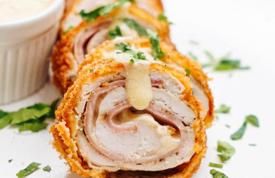 Chicken Cordon Bleu on Bread