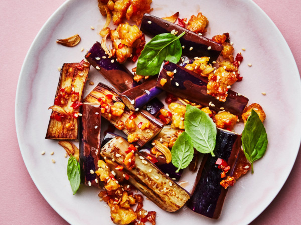 Stir-Fried Tofu with Chinese Eggplant and Thai Basil