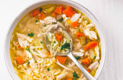 Chicken Lentil Soup Featuring Homemade Miso