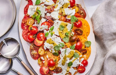 Heirloom Tomato Salad Topped with Feta