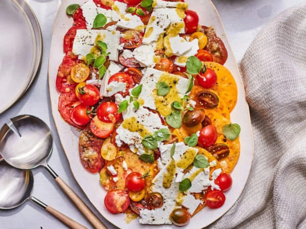 Heirloom Tomato Salad Topped with Feta