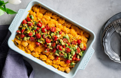 Tater Tot® Casserole with Bacon and Chorizo, Air Fryer Style