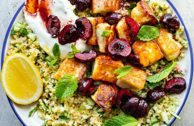 Halloumi and Herbed Berry Salsa from the Grill