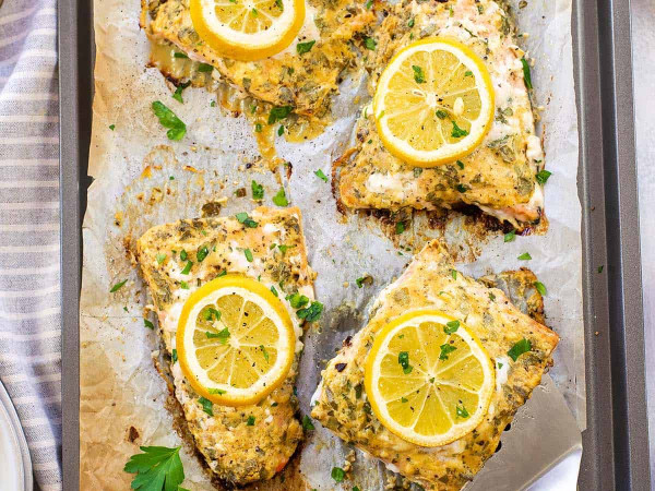 Healthy Salmon with Dijon Sauce for One