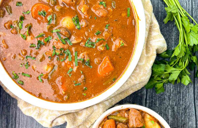 Savory Lamb Stew with Potatoes and a Hint of Cilantro