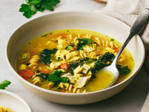 Chicken Soup with Vegetables and Fewer Carbs