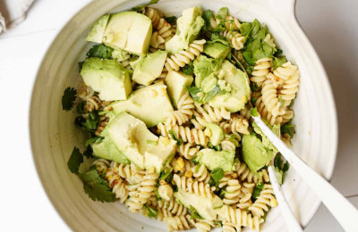 Whole Wheat Avocado Pasta Salad