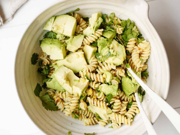 Whole Wheat Avocado Pasta Salad