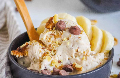 Chocolate Banana Sorbet with a Hint of Cinnamon