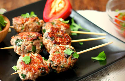 Turkey Meatballs with a Flavorful Chile-Garlic Glaze