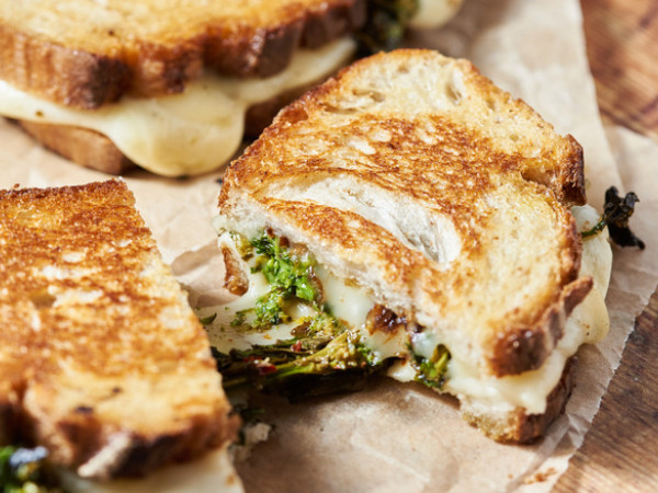 Toasted Broccoli and Cheese Sandwich