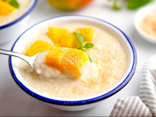 Coconut and Mango Infused Oat Pudding