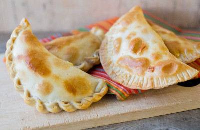 Cheesy Empanadas with Rajas de Poblano