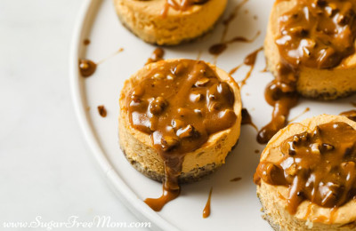 Pumpkin-Pecan Cheesecakes in Miniature for Keto