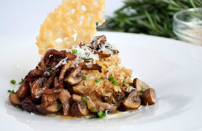 Risotto Featuring Assorted Mushrooms