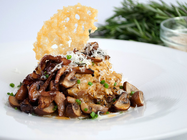 Risotto Featuring Assorted Mushrooms