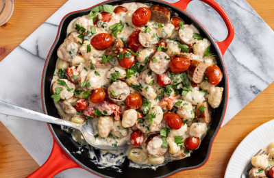 Gnocchi and Sausage Skillet with Creamy Sauce
