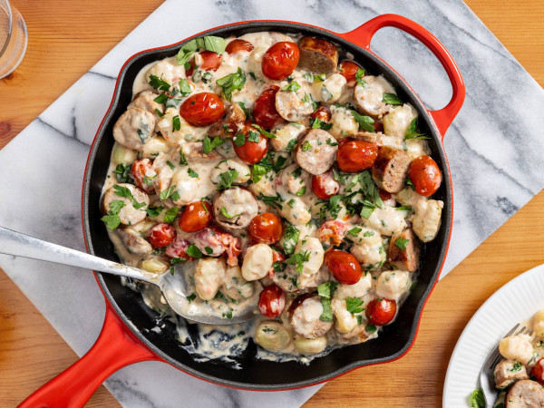 Gnocchi and Sausage Skillet with Creamy Sauce