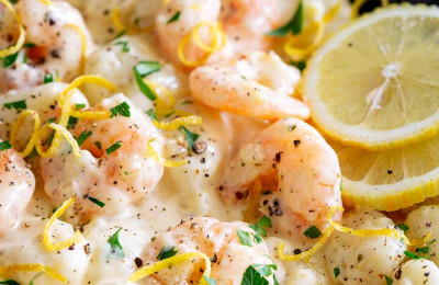 Lemon Cream Sauce over Skillet Gnocchi Primavera