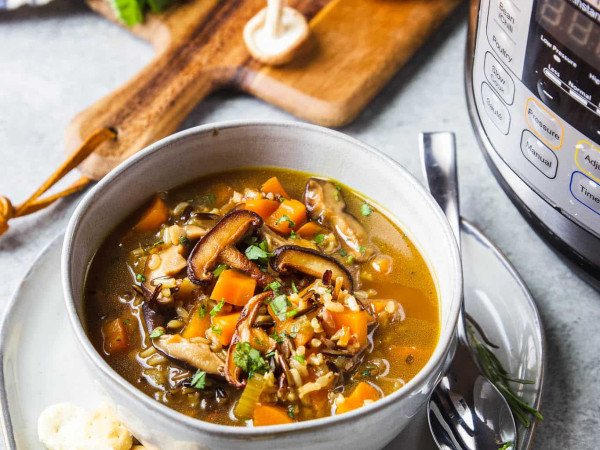 Instant Pot® Mushroom Broth Made Simple