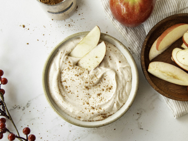 Greek Yogurt Dip Infused with Vanilla and Maple
