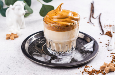 Iced Banana Dalgona Coffee Delight