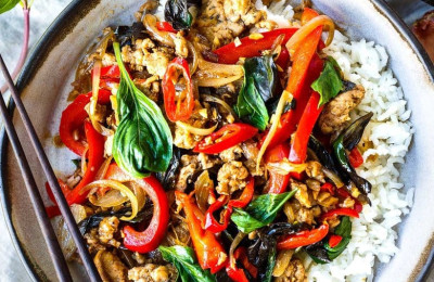Thai Basil Chicken with a Kick