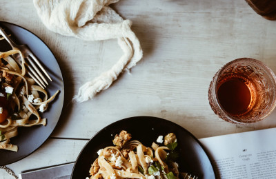 Tuna and Capellini in a Mediterranean Style