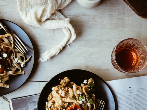 Tuna and Capellini in a Mediterranean Style