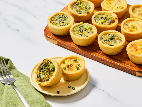 Spinach and Ricotta Puff Pastry Mini Quiches