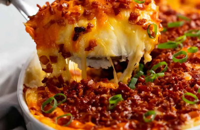 Filling Swiss Potato Casserole